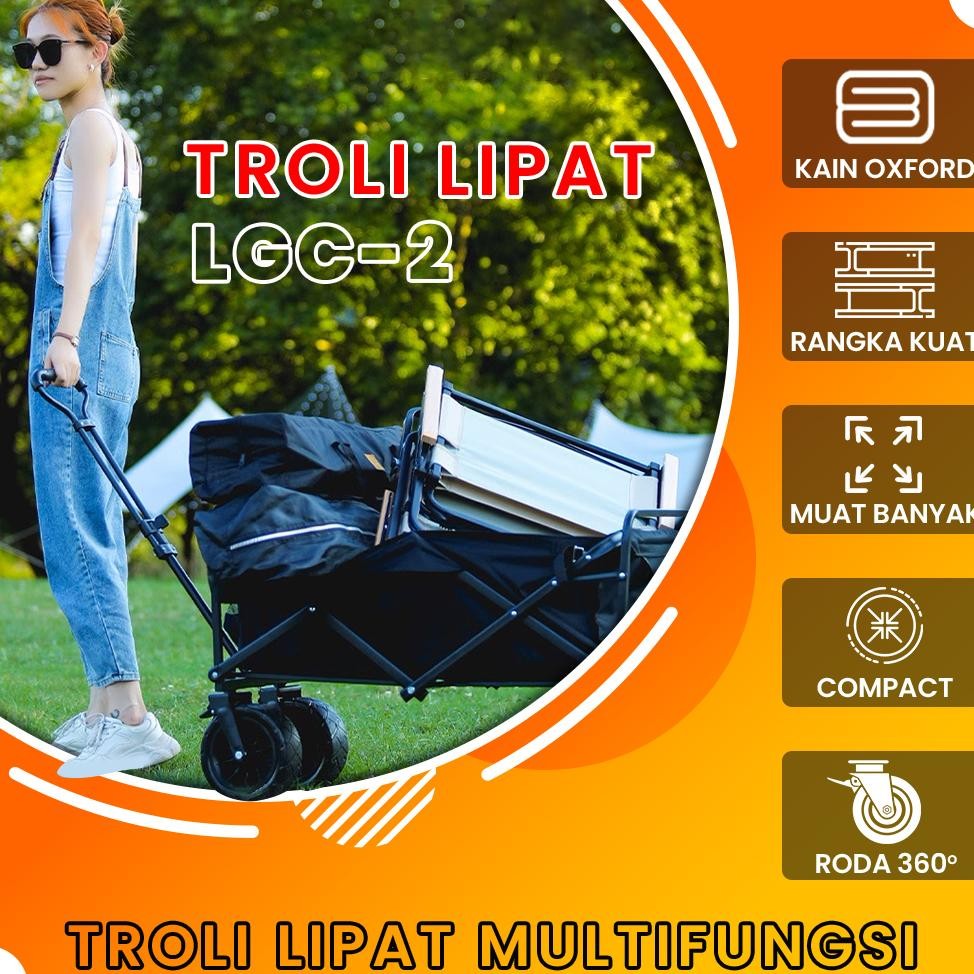 Termurah Trolly Keranjang Lipat Troli Belanja Dengan Roda Keranjang Trolli Belanjaan Besar -Wonderde
