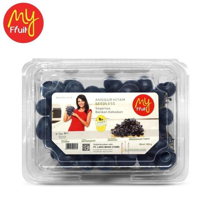 

READY My Fruit Anggur Hitam Seedless Tanpa Biji USA 500 gr