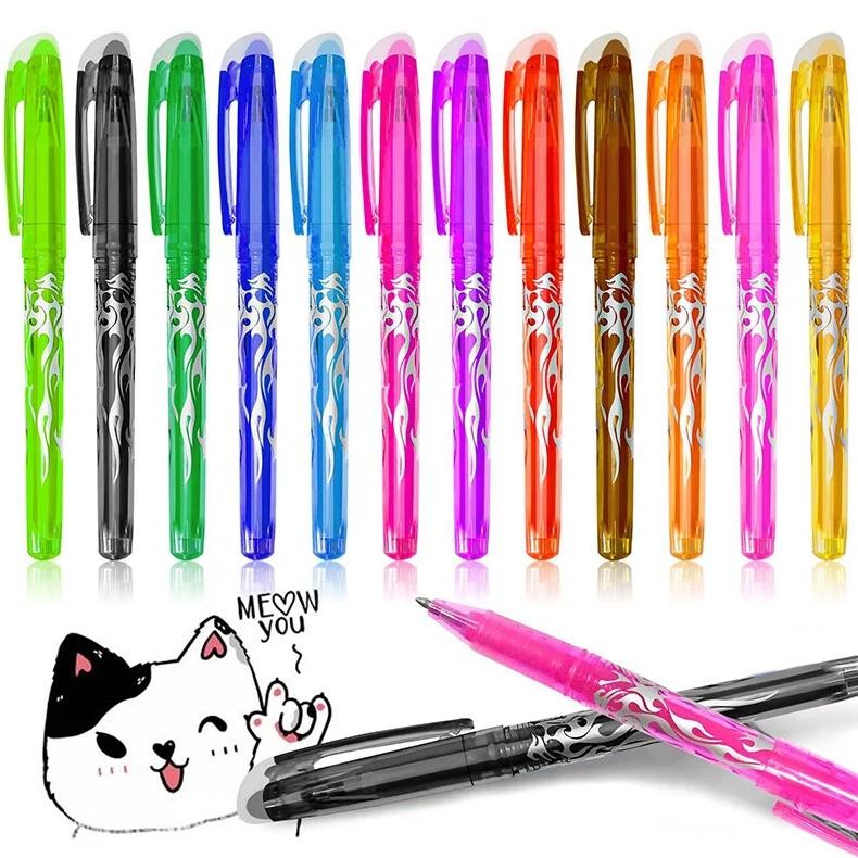 

8/12Pcs Erasable Gel Pen Multi-Color 0.5Mm Kawaii Pens Student Writing Creative Drawing Tools Office School Supply Stationery