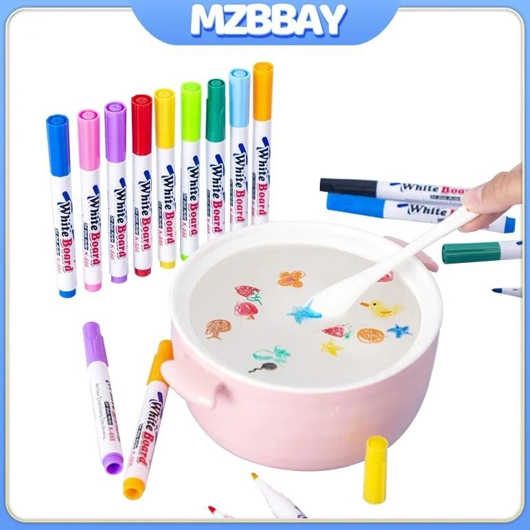 

8/12 Colors Water Floating Pen Magical Painting Colorful Mark Pen Student Painting Brush Whiteboard Markers Pen Graffiti Drawing