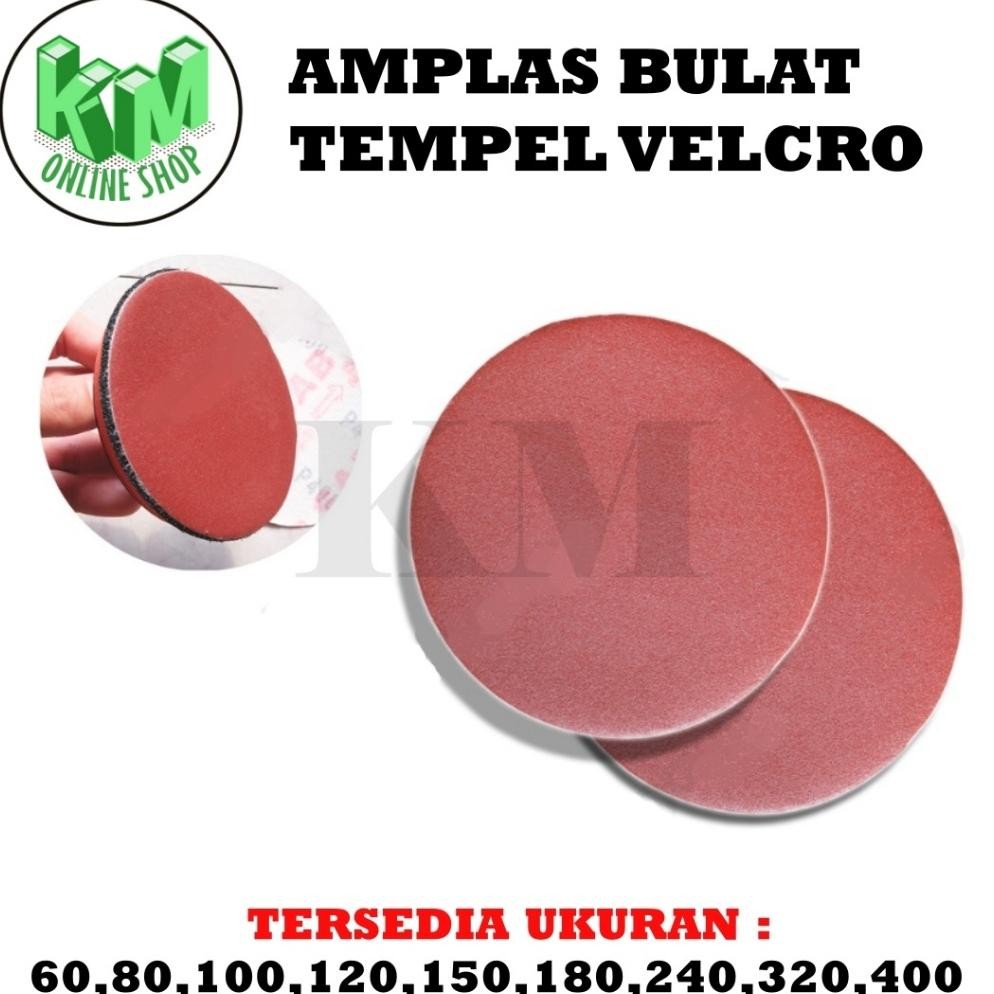 Amplas Bulat Velcro Amplas Tempel 4 Inch Amplas Halus Kasar Grit 60 80 100 120 150 180 240 320 400