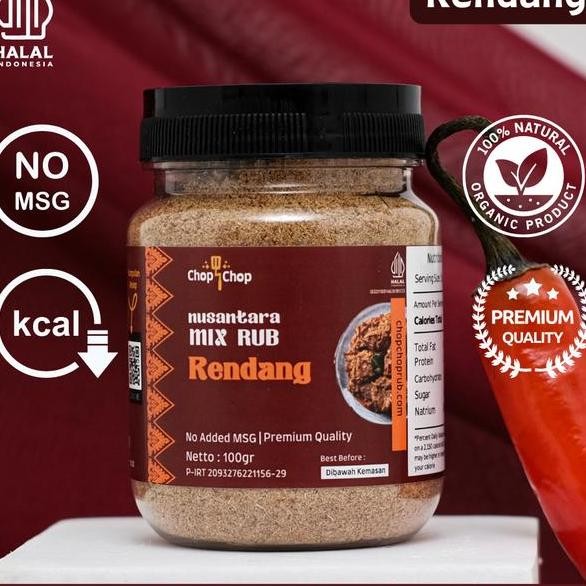 

Chopchop Nusantara Mix Rub Rendang Bumbu Marinasi Rendah Kal Serbaguna 100Gr