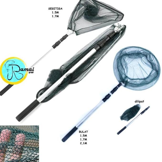 

Terlaris Pencedok Serokan Ikan Jaring Tongkat Telescopic Net Aluminium