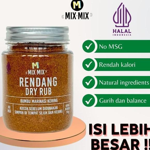 

Mixmix Rendang Dry Rub Bumbu Marinasi Serbaguna No Msg 110Gr