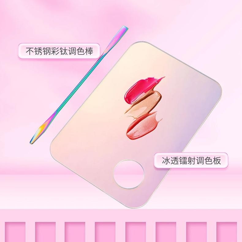 

Acrylic Palette Painting Palette Ice Transparent Square Drawing Board Gouache Watercolor Color Mixing Tools Palette Stick Set