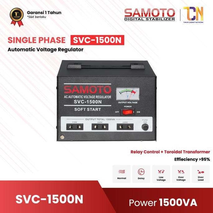 Stabilizer Servomotor 1500N 1500Va Pc Komputer Elektronik Auto Volt