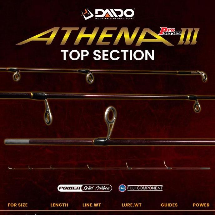 

Terlaris Ujung Joran Daido Athena Iii Carbon Solid Fuji 165Cm Dan 180Cm