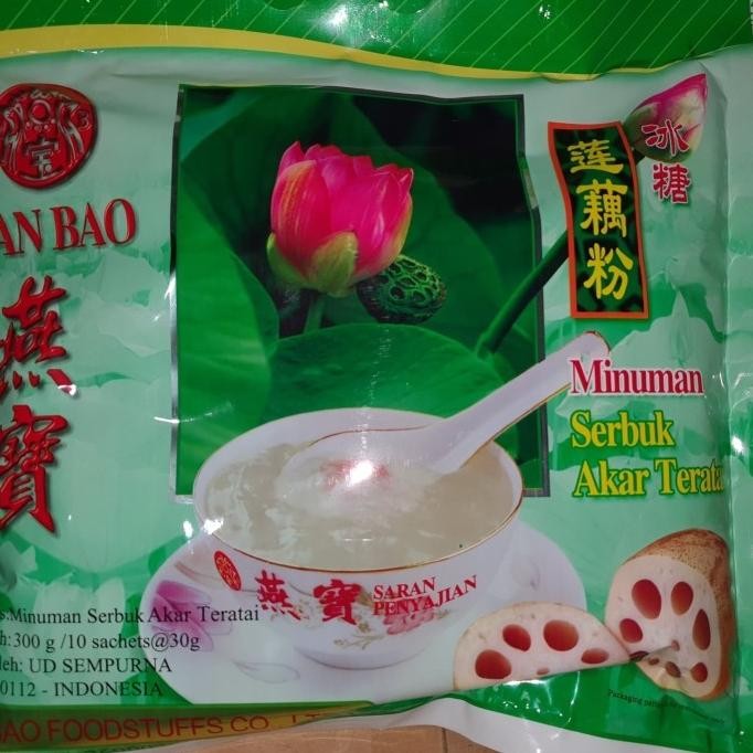 

Promo / Terlaris Yan Bao Bubur Akar Teratai (Tepung YanBao Lotus Root Powder) 10 schts Terbaik