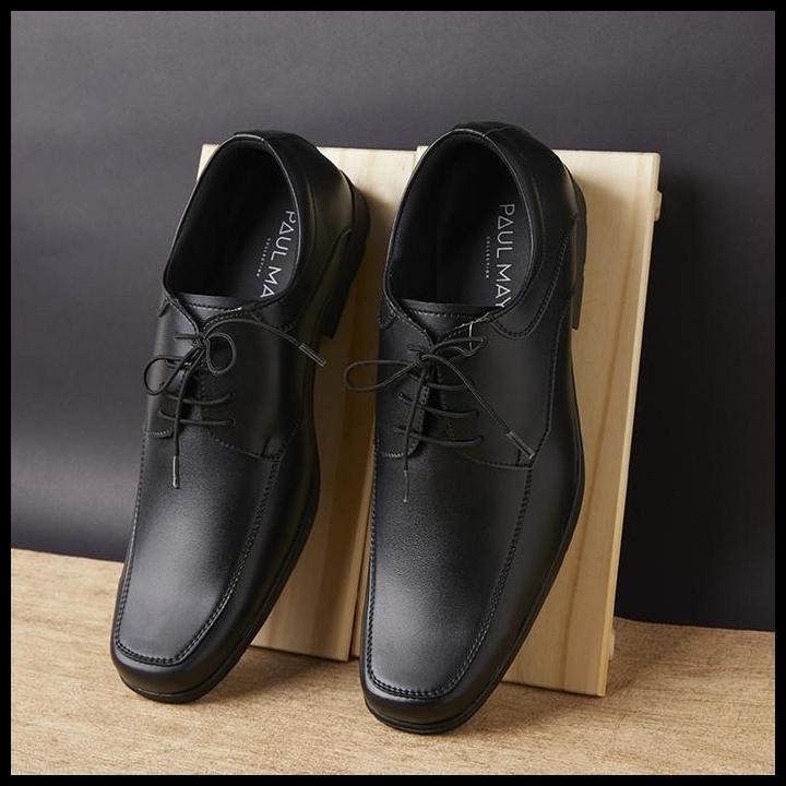 Paulmay Sepatu Formal Pria Milan 73 Pantofel  Shoes  Hitam Karet Kerja Fantofel Original Best Seller