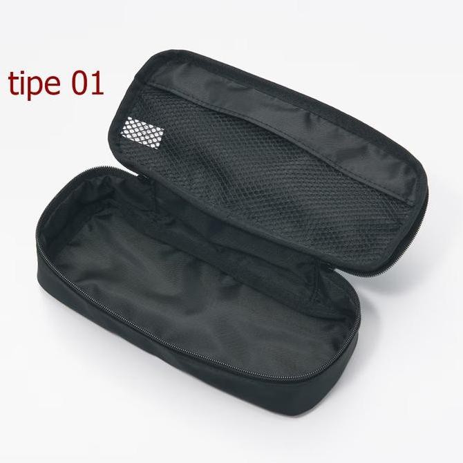 

MUJI Polyester pen / pencil case large capacity / make up pouch - tempat pensil / kantong / tas penyimpanan serbaguna Kualitas Original