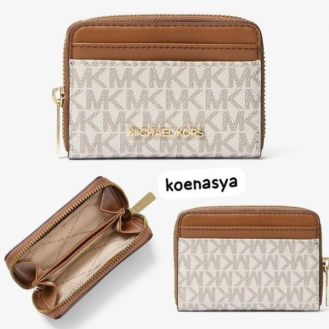 

michael korsoriginal mk jet set travel card case sign vanilla ne Kualitas Original