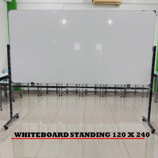 

PAPAN TULIS BESAR WHITEBOARD STANDING 120 X 240 Kualitas Original