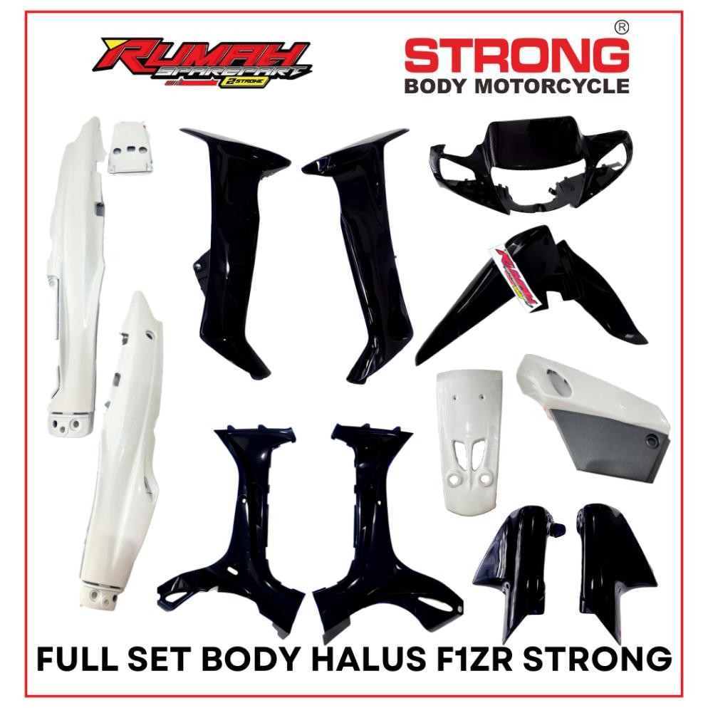 FULL SET BODY F1ZR STRONG -  HITAM FULL / HITAM PUTIH