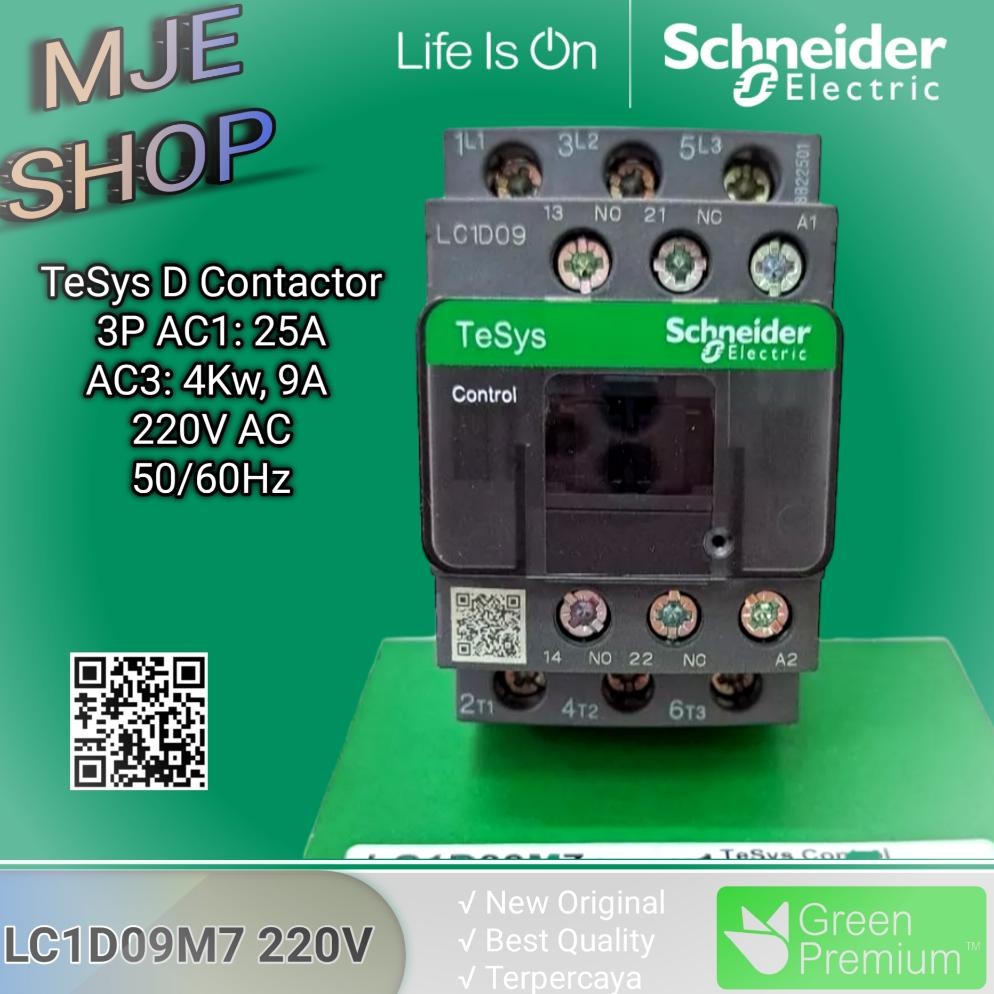 NEW Kontaktor LC1D09M7 Schneider 220v / kontaktor schneider/Contaktor Schneider LC1D09M7