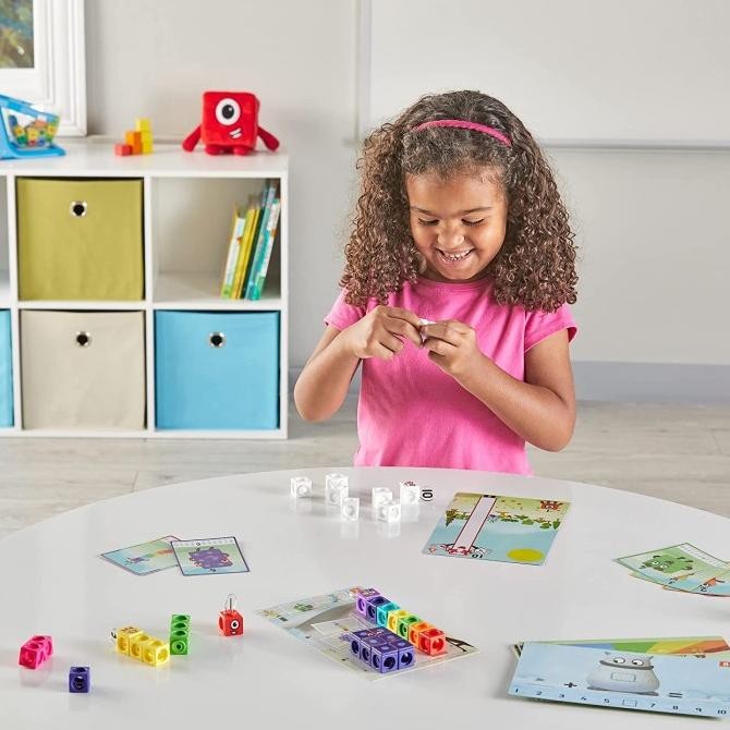 hand2mind MathLink Numberblocks 1-10 Activity Set, Mainan Edukatif Kualitas Original