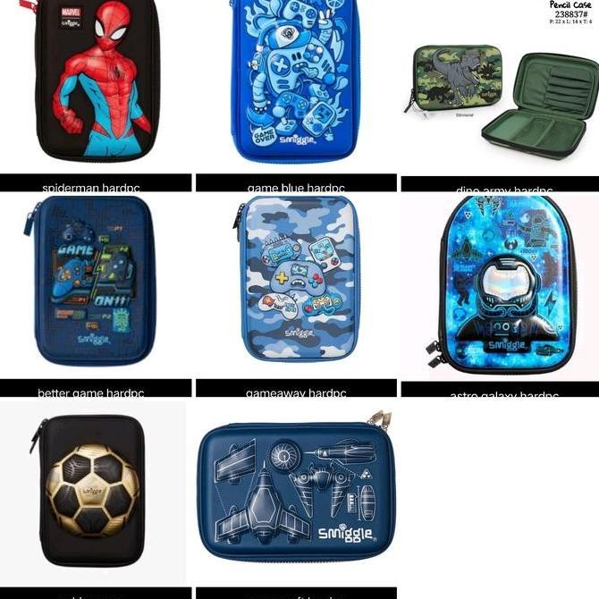 

Smiggle - Hard Top Pencil Case Cowok/ Tempat Pensil Anak/ Ori/ Kado Kualitas Original