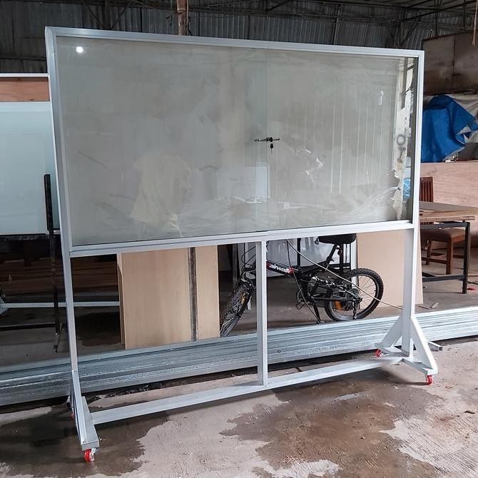 

papan mading kaca standing 100 x 200cm Kualitas Original