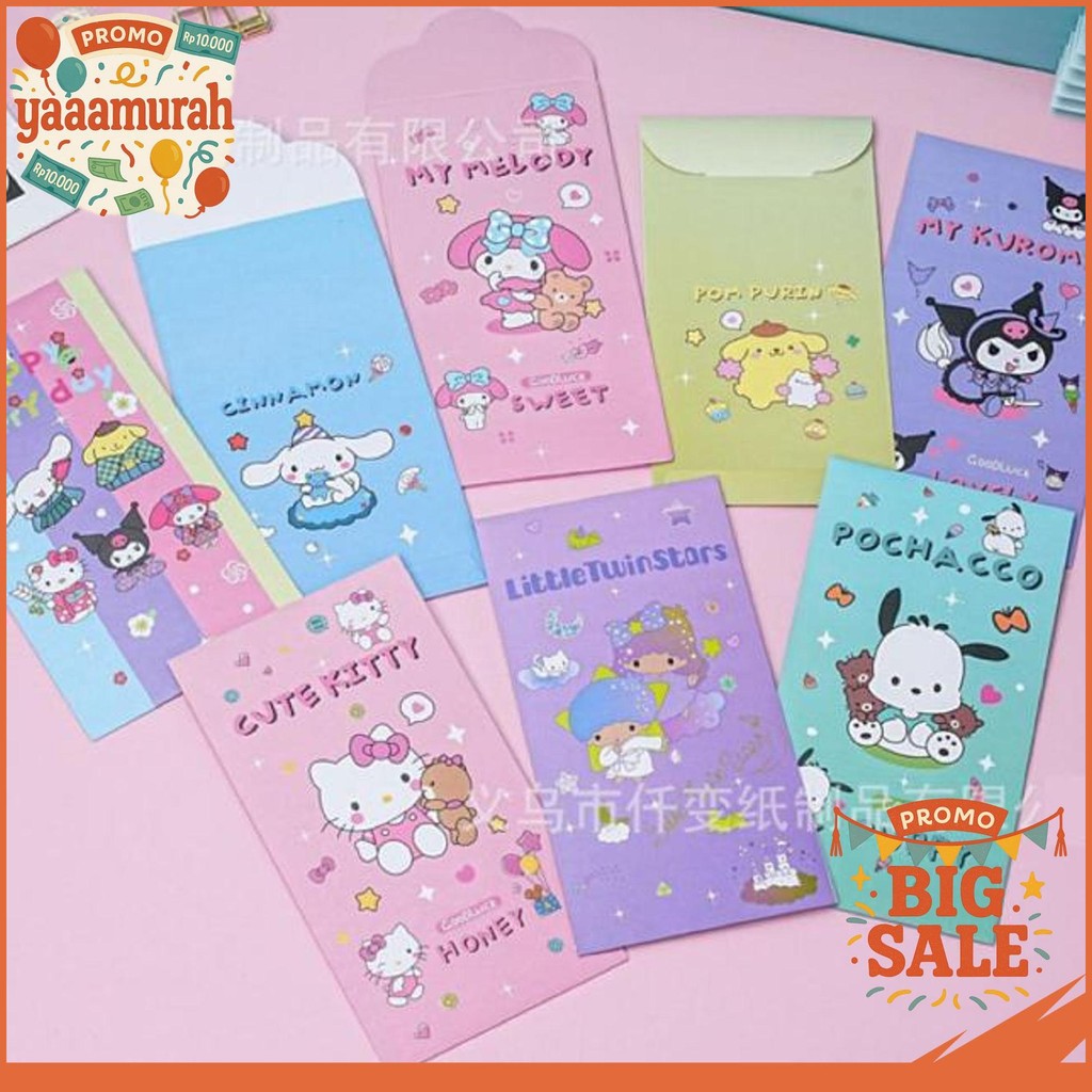 

ANGPAO ANGPAU PREMIUM AMPLOP SERBAGUNA MY MELODY POMPURIN HELLO KITTY KORUMI CINNAMOROL LEBARAN RAMADAN RAMADHAN IDUL FITRI IMLEK CHINESE NEW YEAR