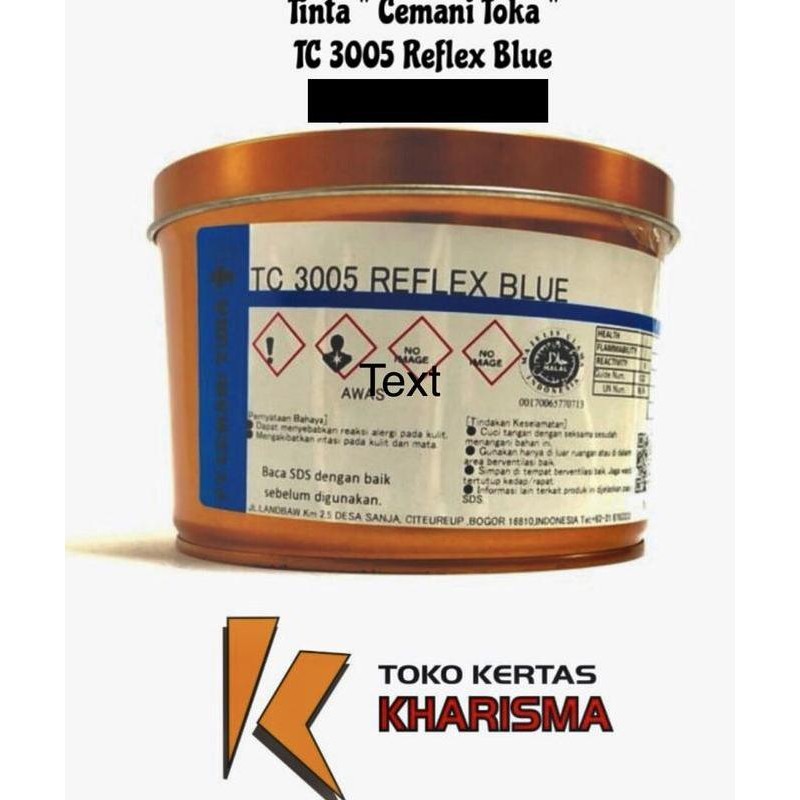 

Tinta Cetak , Cemani Toka , TC 3005 Refflex blue Kualitas Original