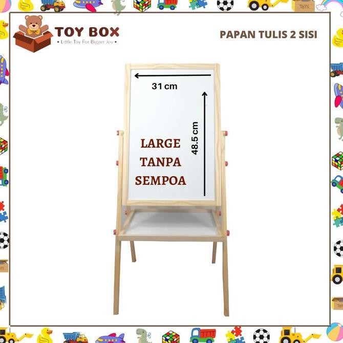 

PAPAN TULIS LARGE (TANPA SEMPOA) PAPAN TULIS 2 SISI BLACK+WHITEBOARD- Kualitas Original