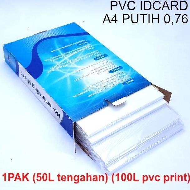 

Bahan Kertas PVC ID Card A4 instan 0.76 mm White - 50 Set Kualitas Original