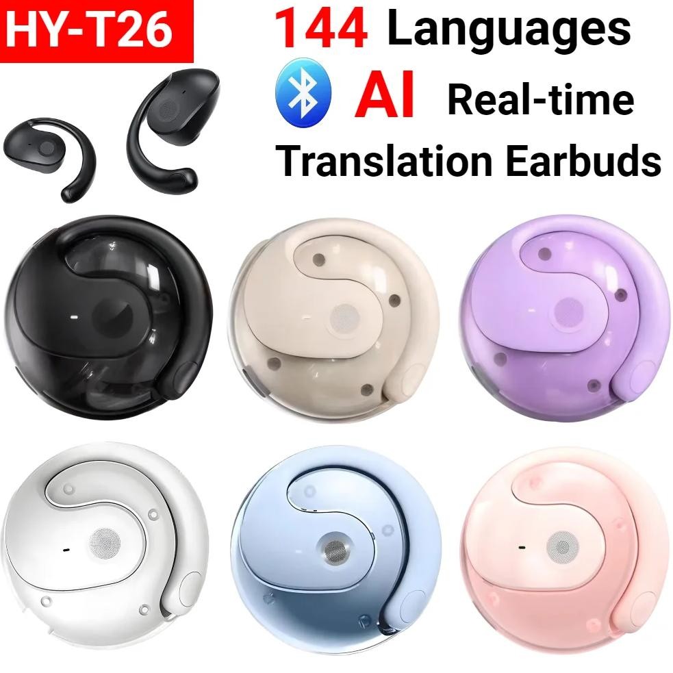

Wireless BT AI Translation Earbuds 99% Accuracy 144 Languages Real-time Language Translation Earphones for Travel Business