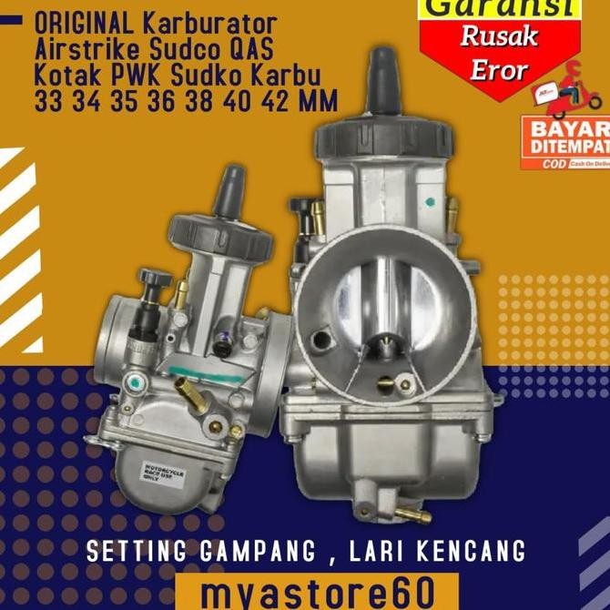 ORIGINAL Karburator Airstrike Sudco QAS Kotak PWK Sudko Karbu 33 34 35 36 38 40 42 MM Kualitas Origi
