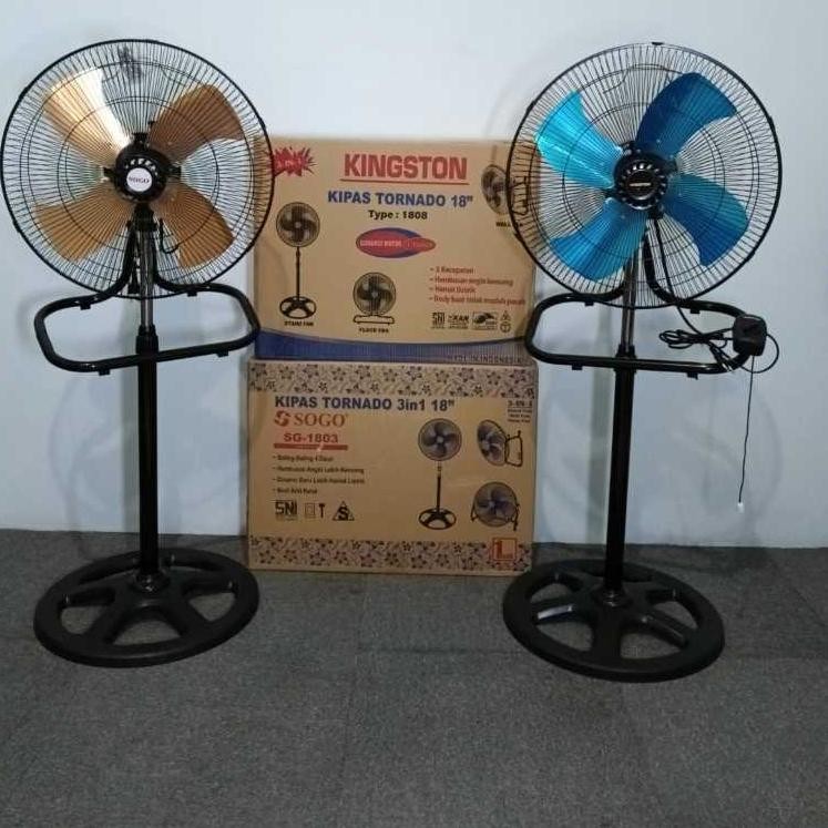 Kipas Angin Tornado 18 1nchi Kingston 18 dan Kipas Angin Tornado 18 Inchi Sogo SG-1803