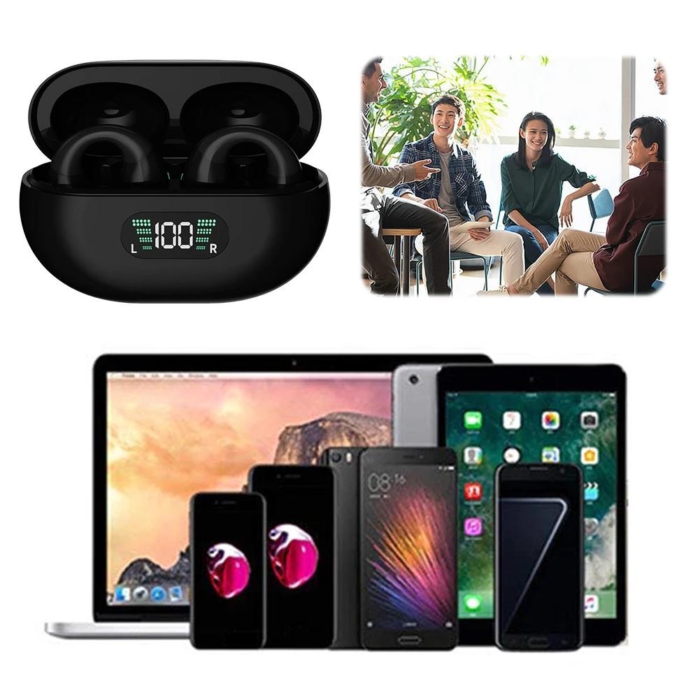 

144 Languages Translation Earphones Bluetooth-Compatible 5.4 AI Smart Voice Translator Ear Clip Intelligent Translate Earbuds