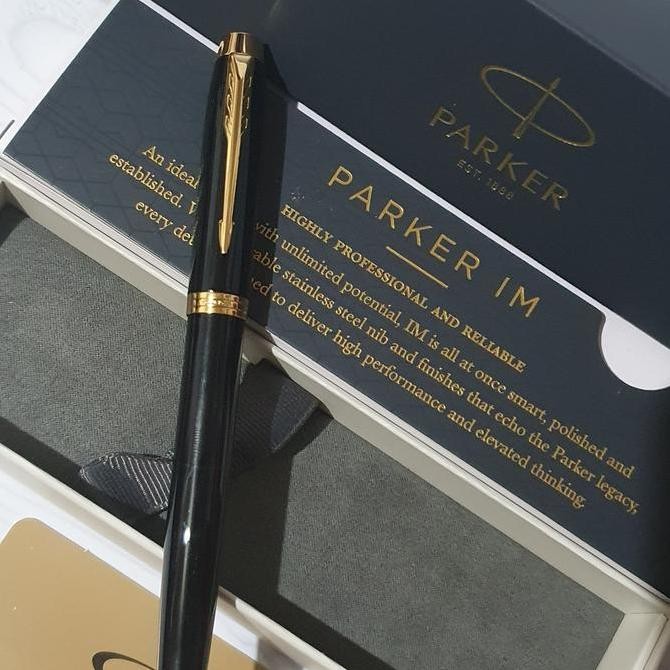

Parker IM LQ Black GT Roller Ball (Klip Emas) Kualitas Original