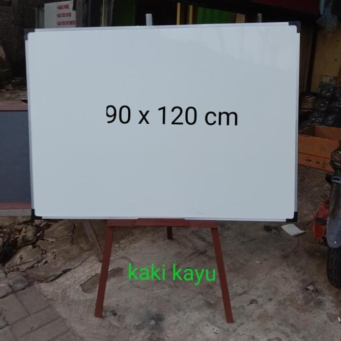 

whiteboard kaki kayu 90 x 120 cm Kualitas Original