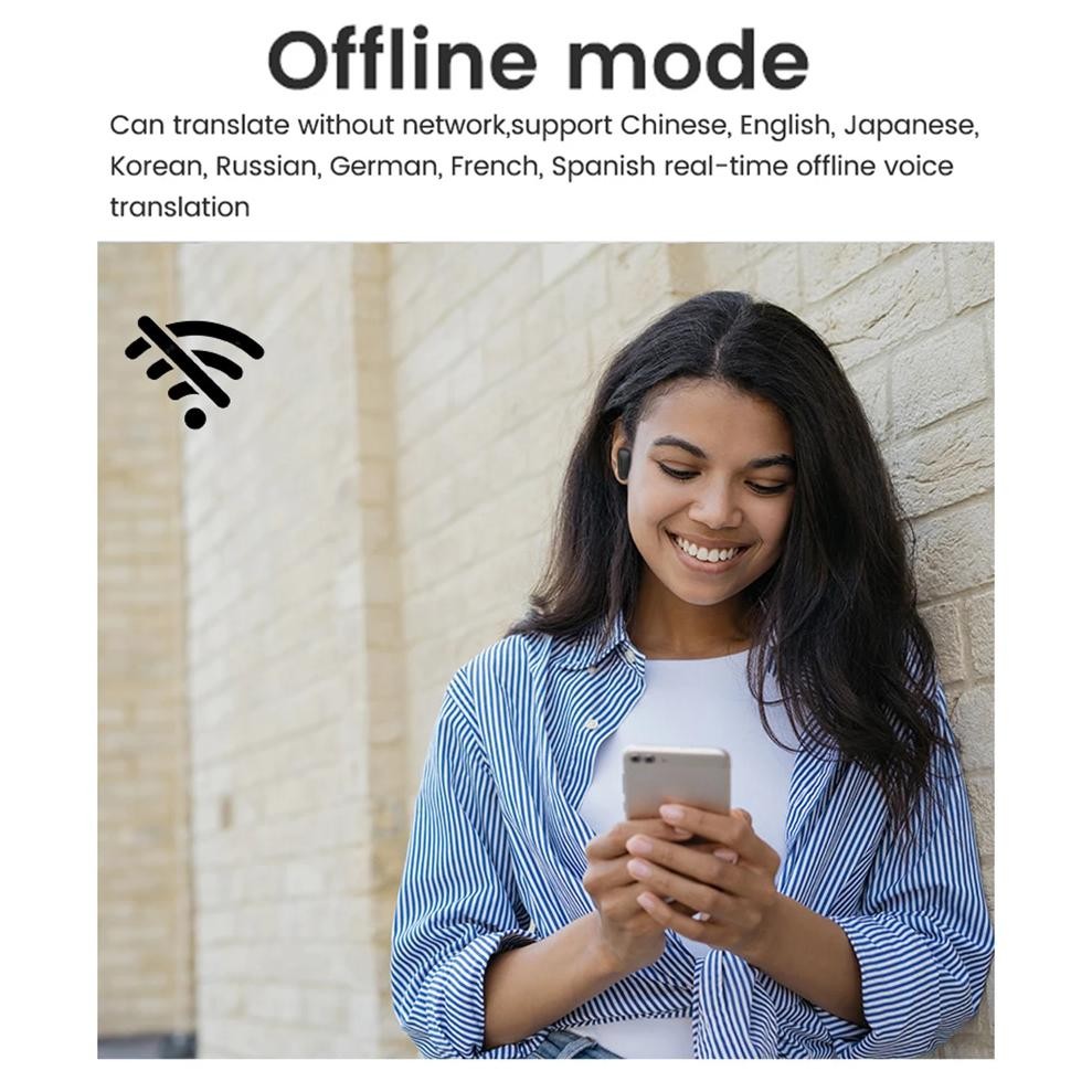 

144 Languages Real Time Translator Earbuds Bluetooth-Compatible 5.1 Instant Translated Smart Voice Translator Translator Headset