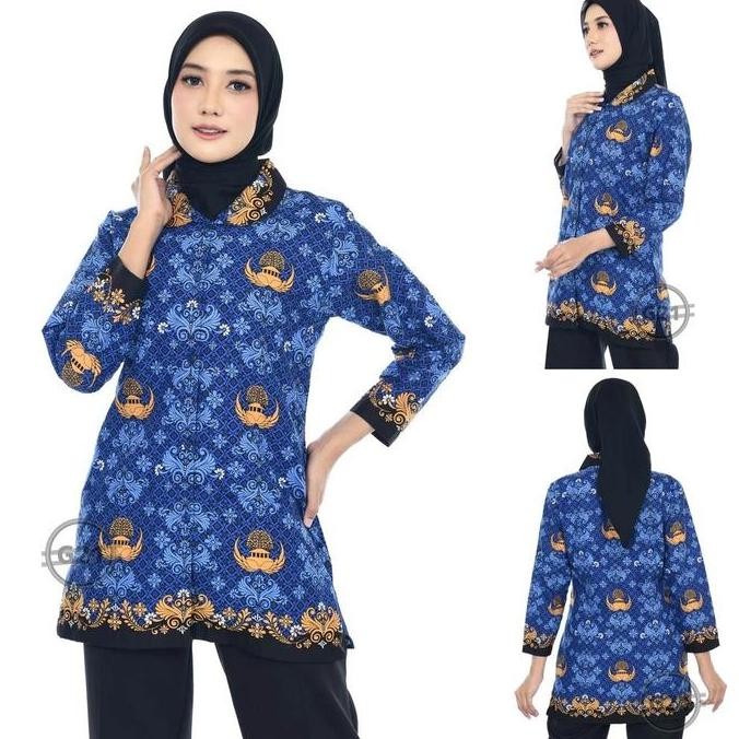 Promo / Terlaris Baju Korpri Terbaru 2022 Wanita Dan Pria Pakai Furing Bahan Katun Lengan Panjang Se