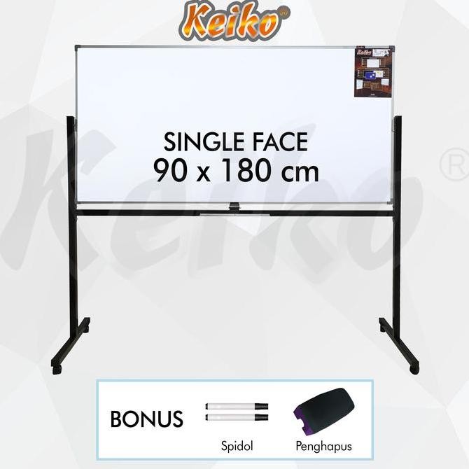 

Papan Tulis Whiteboard Standing Single Face Keiko 90 x 180 cm Kualitas Original