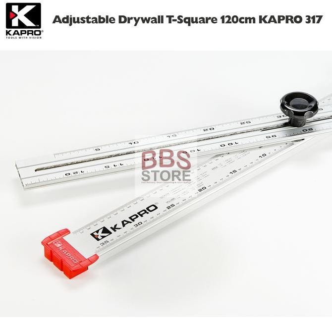 

Penggaris Adjustable Drywall T-Square 120cm KAPRO 317 Kualitas Original