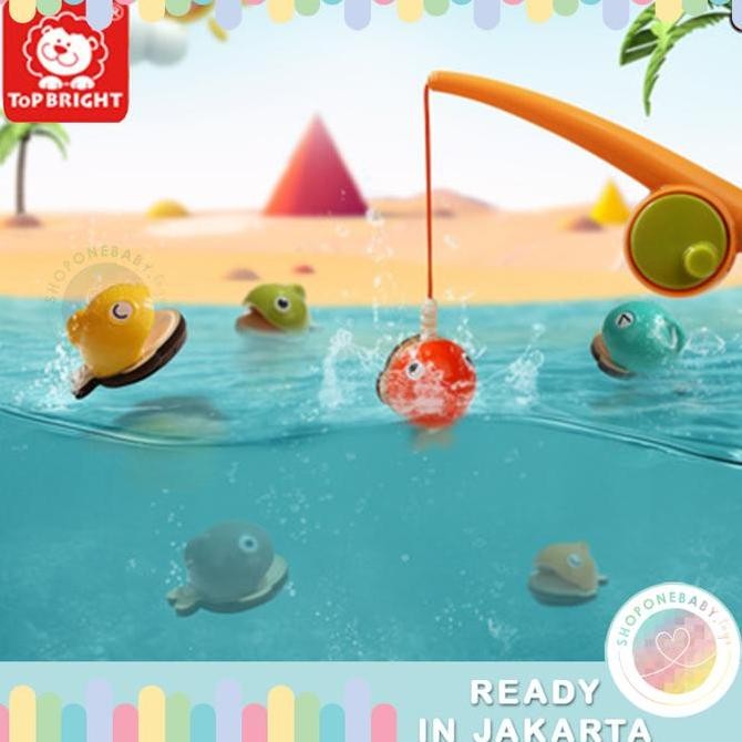 JKT TOP BRIGHT Bahamas Fishing Game Set Magnetic Mainan Pancing Ikan Kualitas Original