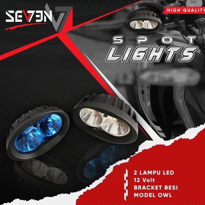 Promo LAMPU TEMBAK MOTOR UNIVERSAL | LAMPU SOROT MOTOR UNIVERSAL LED Asli Besi Motorcycle COD