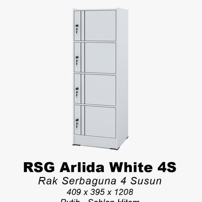 

Olympic RSG Arlida Lemari Loker Locker 4 Pintu Rak Susun Kantor Kayu Kualitas Original