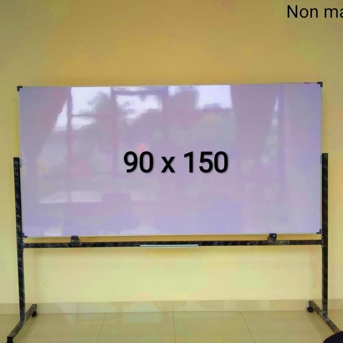 

whiteboard 90 x 150 + kakinya Kualitas Original