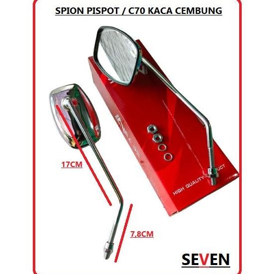 Promo Spion RETRO PANJANG c70 honda c50 c90 pispot Kotak dan c100 c102 drat 12 unyil Sepeda listrik 