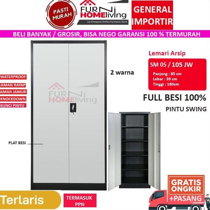

PROMO Lemari Arsip Filing Cabinet Besi 2 Pintu Full Plat AK05 Kualitas Original