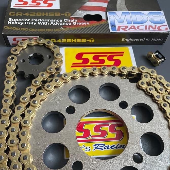 Gir Gear Set SSS 428 Honda Sonic - Sonic150R - Cbr - Cbr150 - GTR - Megapro - Tiger - Verza - GLpro 