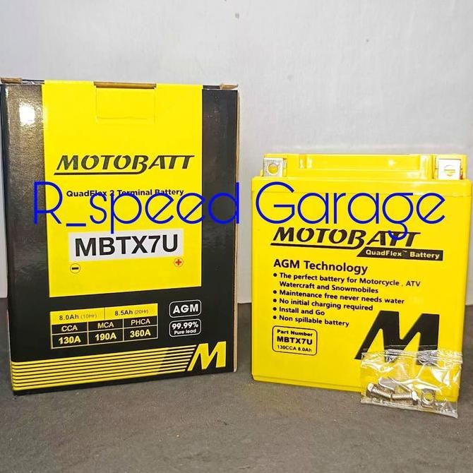 AKI MOTOBATT QUADFLEX MBTX7U CBR 250 R 1 SIL CBR 250 RR 2 SIL Kualitas Original