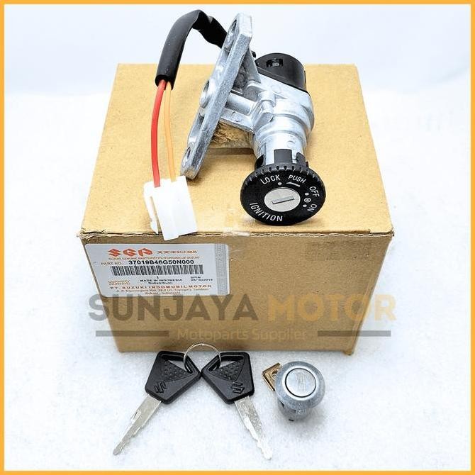 Keyset Original Suzuki B46 Kunci Kontak Spin 125R Spin Facelift Nex I FI Set Key Set Konci Motor Asl