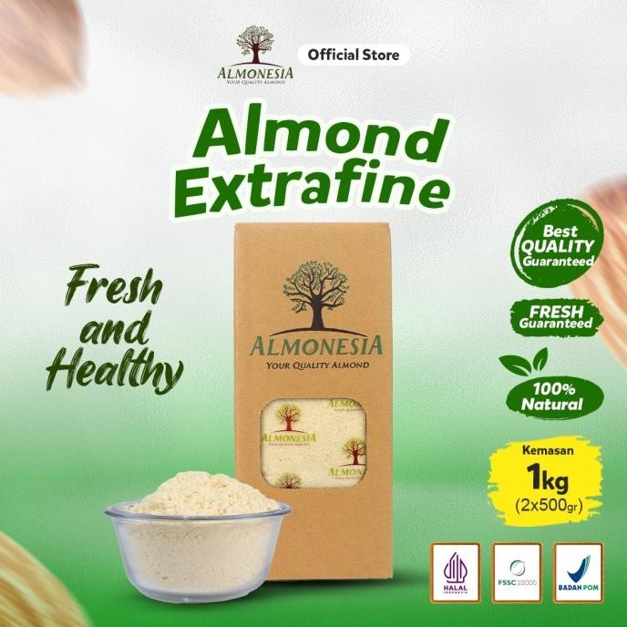 

Terlaris Extra Fine Almond Almonesia - 1Kg (2 X 500Gr)