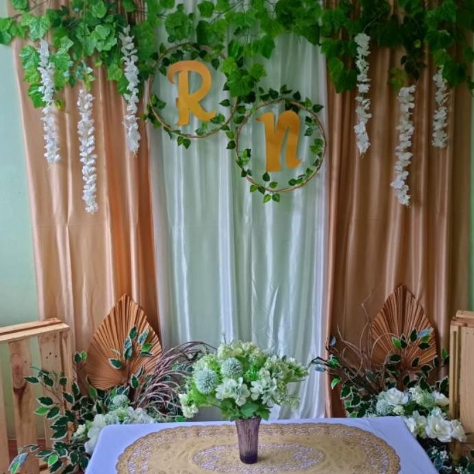 Badrop Lamaran Paket Dekor Tunanangan Ukuran 25X22 Meter