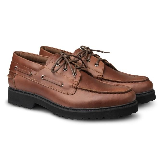 Sam Boat Shoes Brown - Nappa Milano - Sepatu Kulit Pria