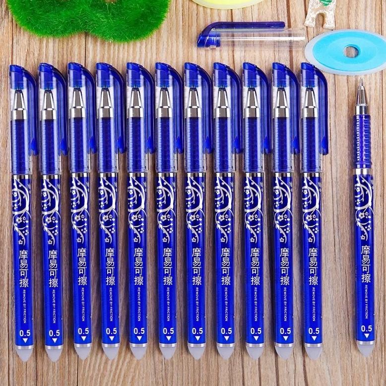 

Erasable Gel Pens Refills Set 0.5 Mm Fine Point Blue/Black Kawaii Ballpoint Pen For Writing Stationery Office School Supplies