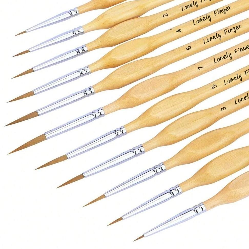

11/22Pcs Miniature Paint Brushes Micro Detail Brush Set Nylon Hair Artist Acrylic Paint Brushes Different Sizes Fine Detail
