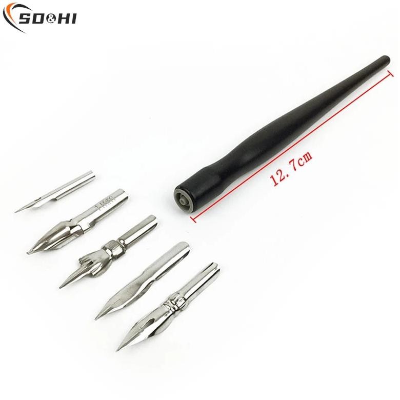 

Manga Pen Tip Pen Set Anime Paint Drawing Multifunction Pen Dip Calligraphy Drawing Tool Set 5 Nib With 1 Holders